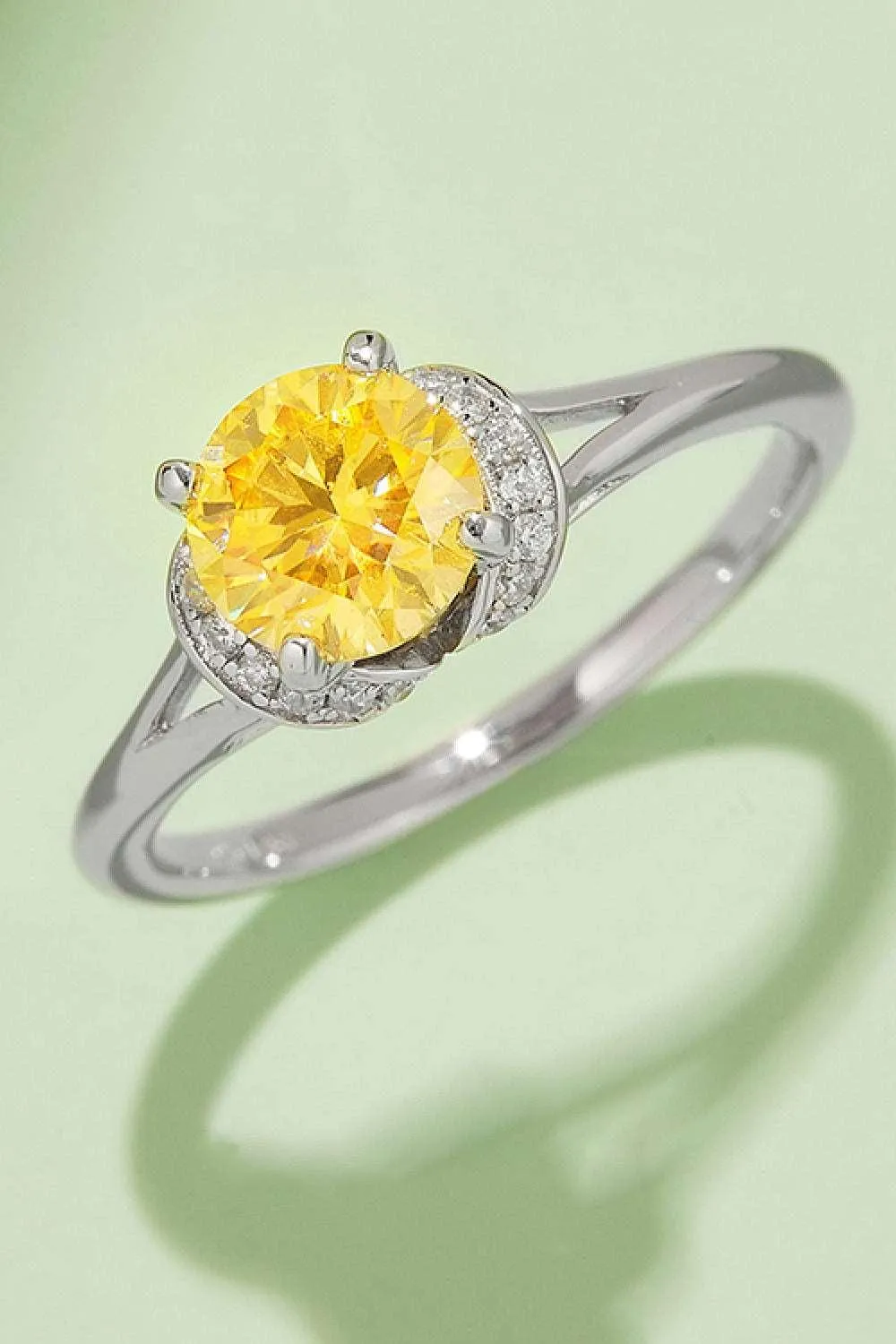 Elegant Multicolored Lab-Grown Diamond Ring in Sterling Silver