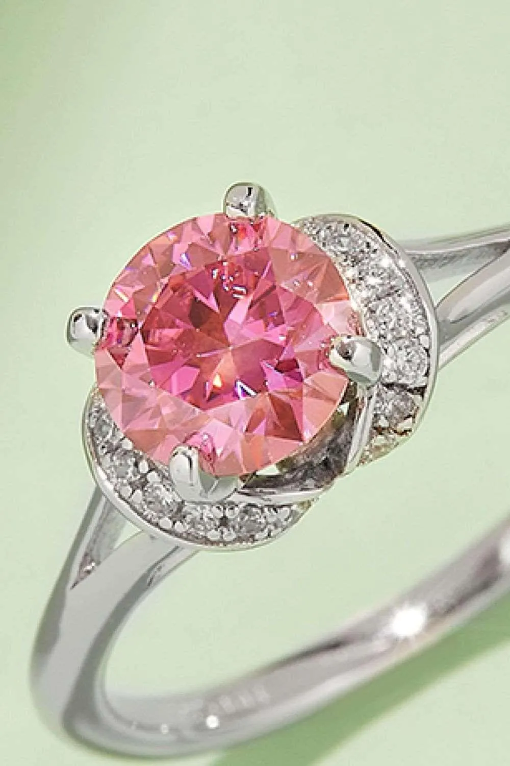 Elegant Multicolored Lab-Grown Diamond Ring in Sterling Silver