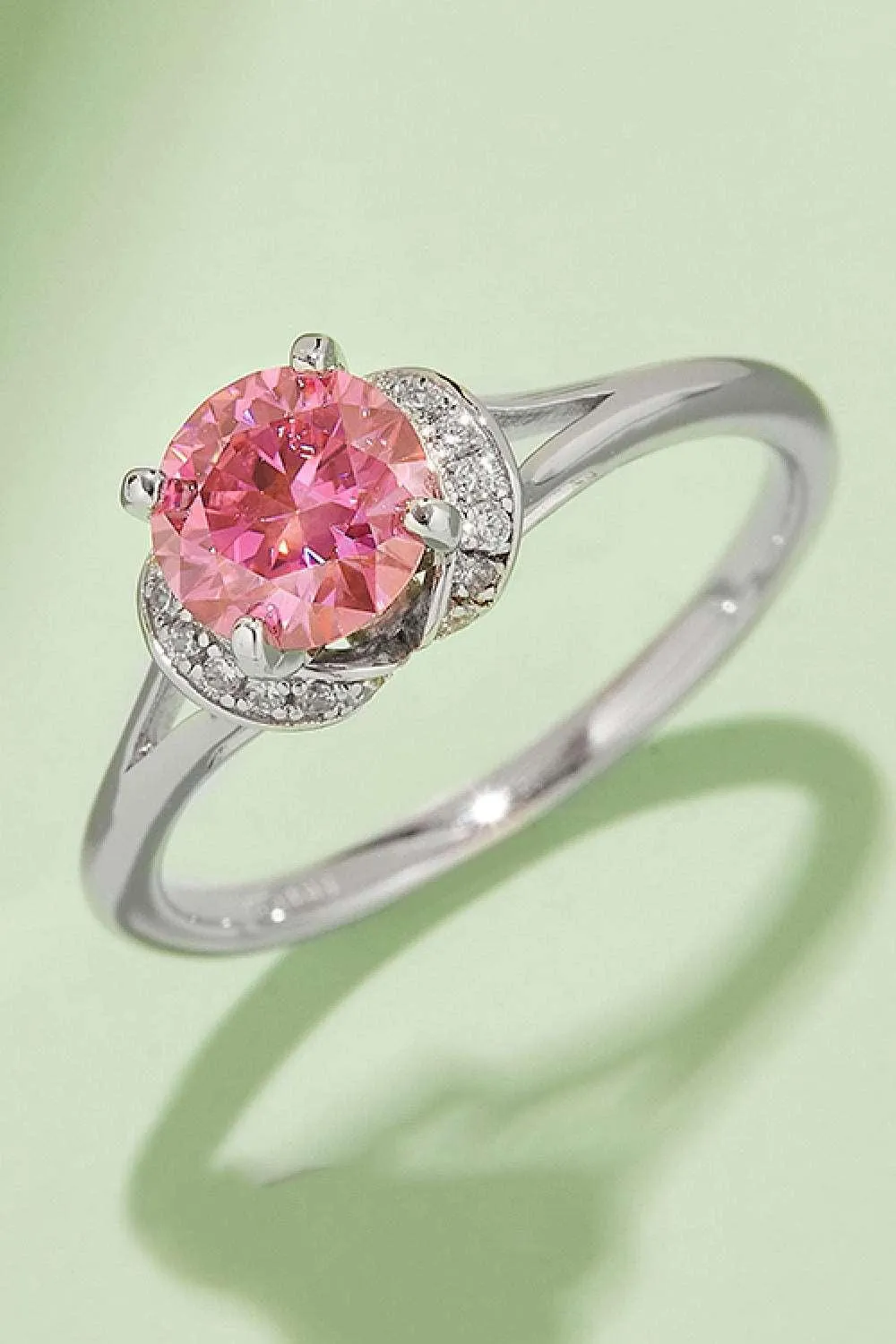 Elegant Multicolored Lab-Grown Diamond Ring in Sterling Silver