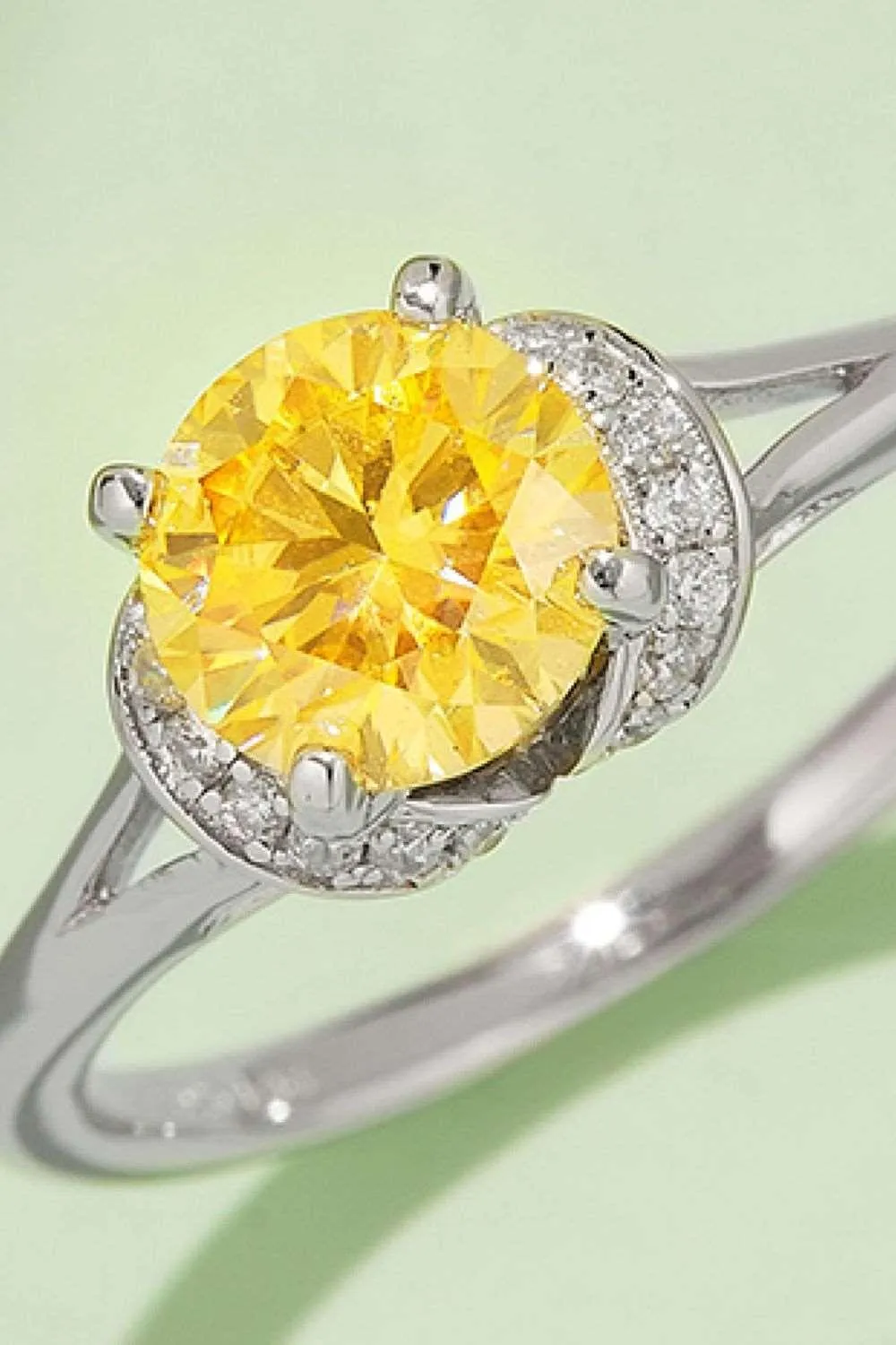 Elegant Multicolored Lab-Grown Diamond Ring in Sterling Silver