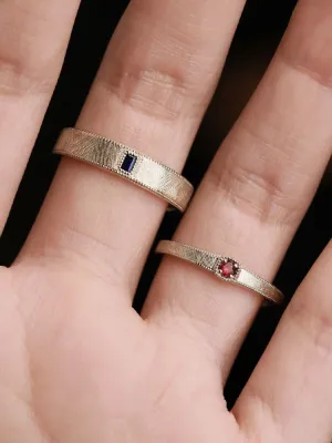 Elegant Vintage Style Zircon Inlaid Couple Rings Set