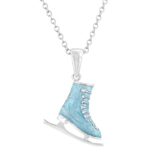 Enamel Ice Skate Pendant