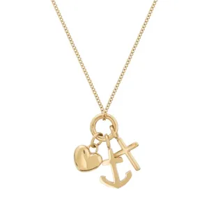 Faith Hope Love Necklace Gold