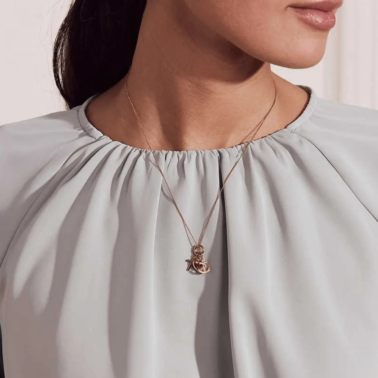 Faith Hope Love Necklace Gold