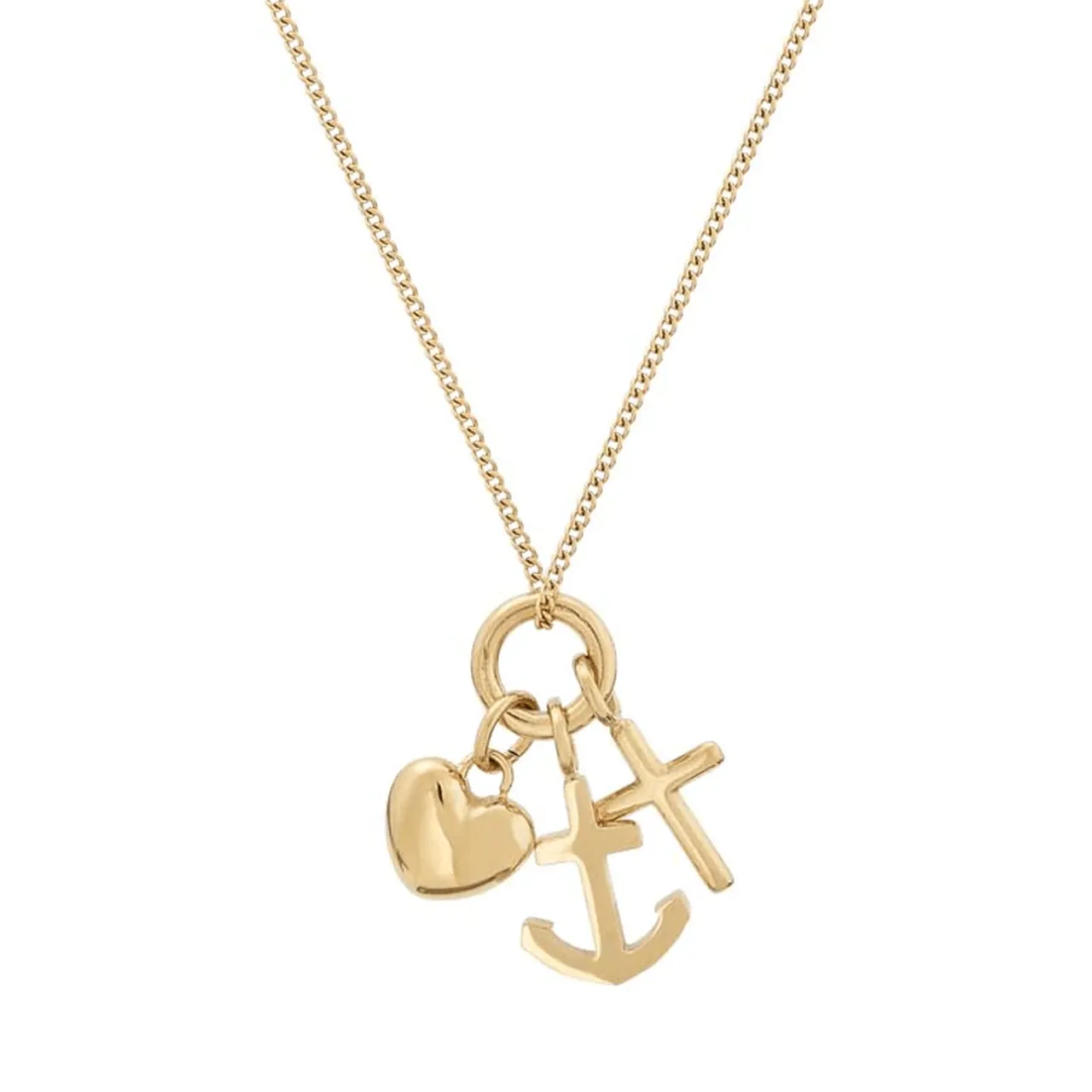Faith Hope Love Necklace Gold