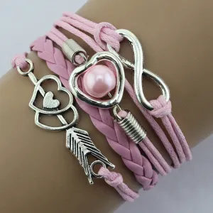 Fashion Retro Cupid's Arrow Love Pearl Multilayer Bracelet