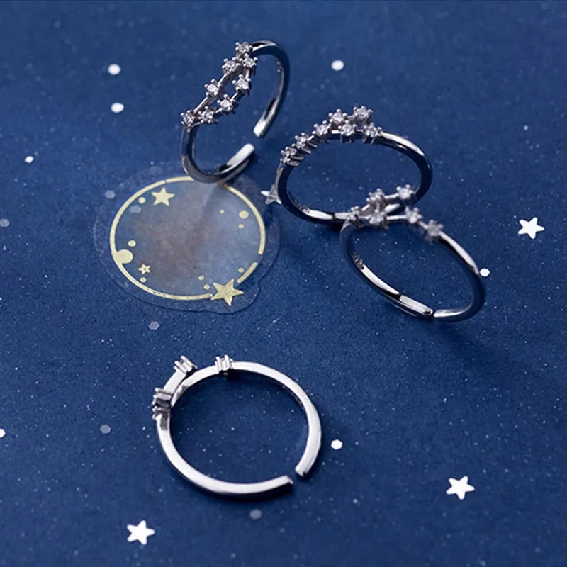 Female Elegant Zodiac Sign Finger Rings for Women