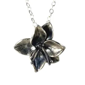 Fine Silver Dogwood Pendant | Floral Jewelry | Statement Necklace