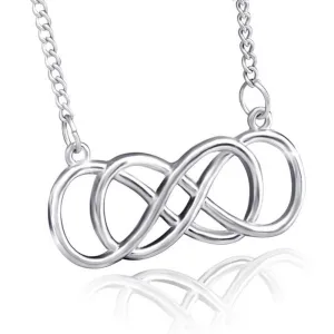 Forever Love Double Infinity Pendant Necklace
