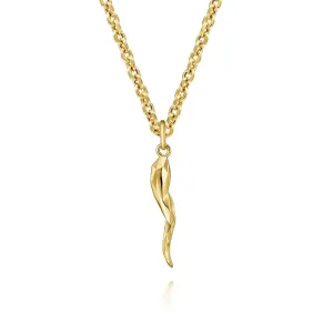 Gabriel & Co. Yellow Gold Italian Horn Pendant