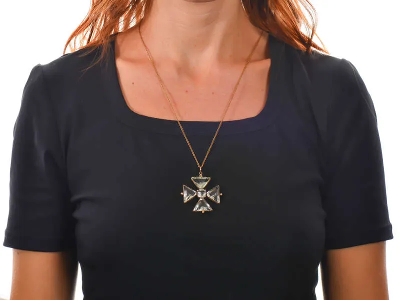 Georgian Maltese Cross in Rock Crystal