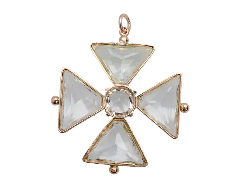 Georgian Maltese Cross in Rock Crystal