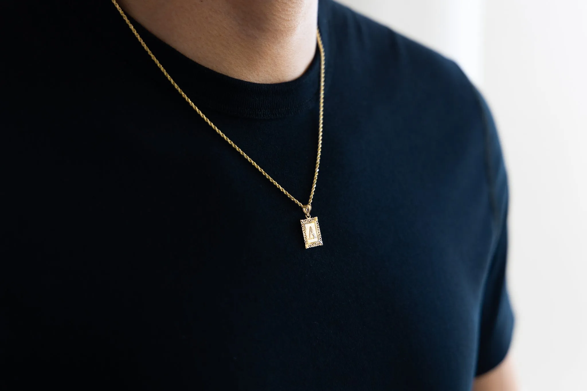 Gold Letter S Pendants | A-Z Gold Pendants