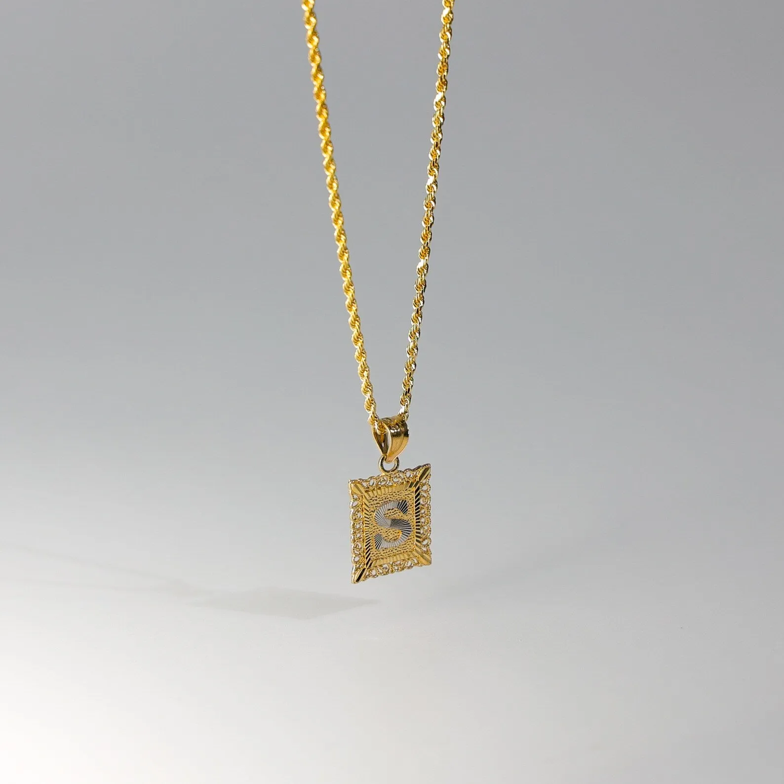 Gold Letter S Pendants | A-Z Gold Pendants