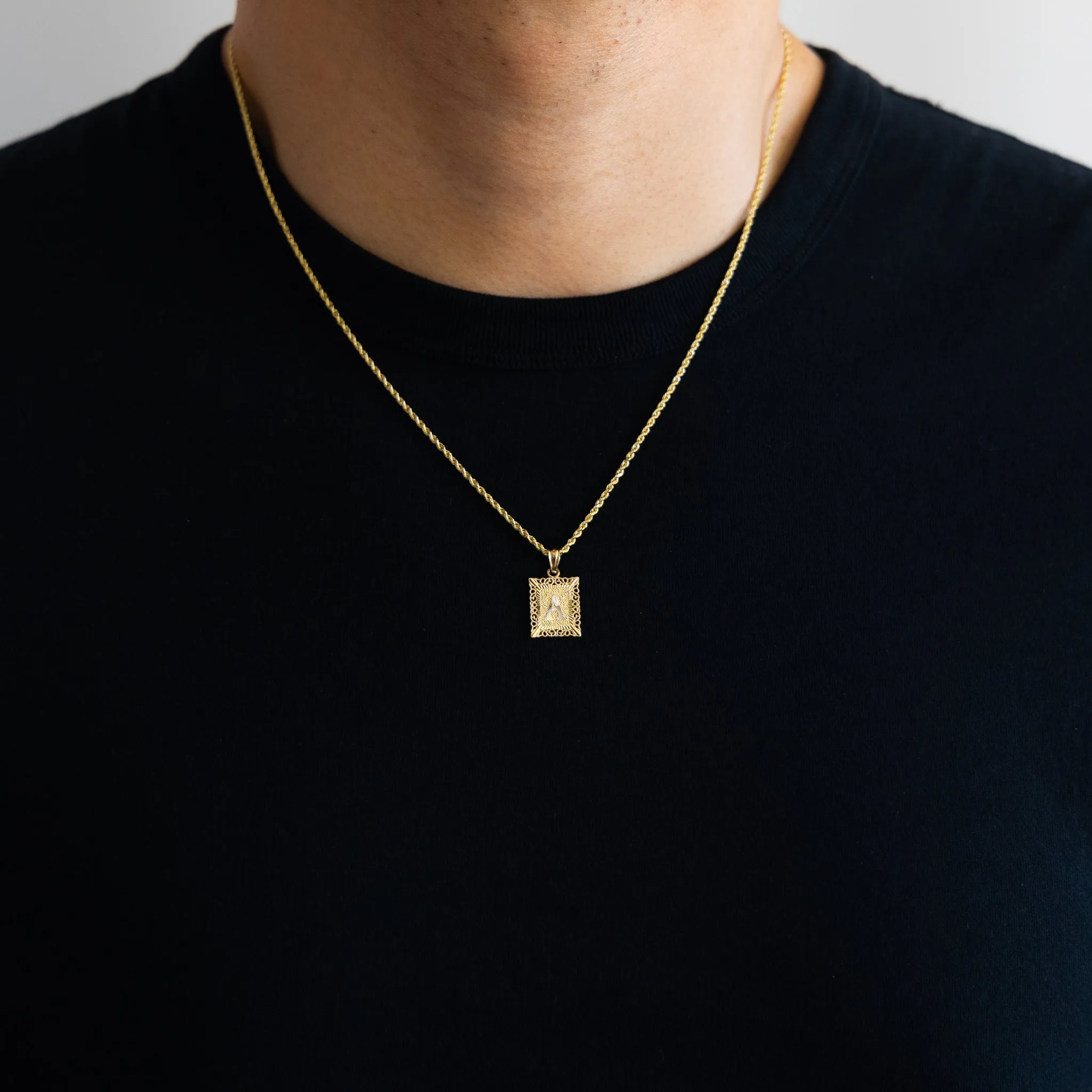 Gold Letter S Pendants | A-Z Gold Pendants