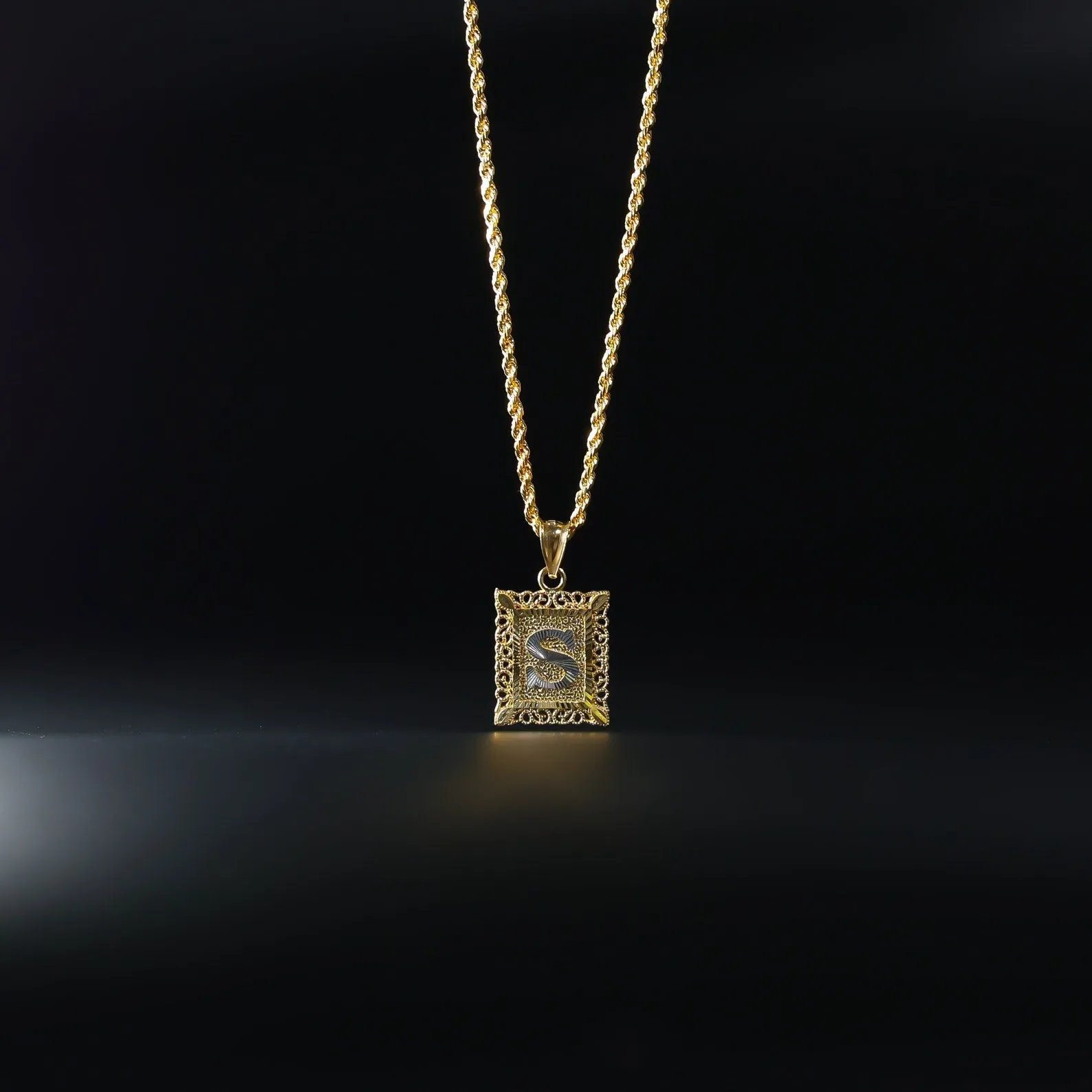Gold Letter S Pendants | A-Z Gold Pendants