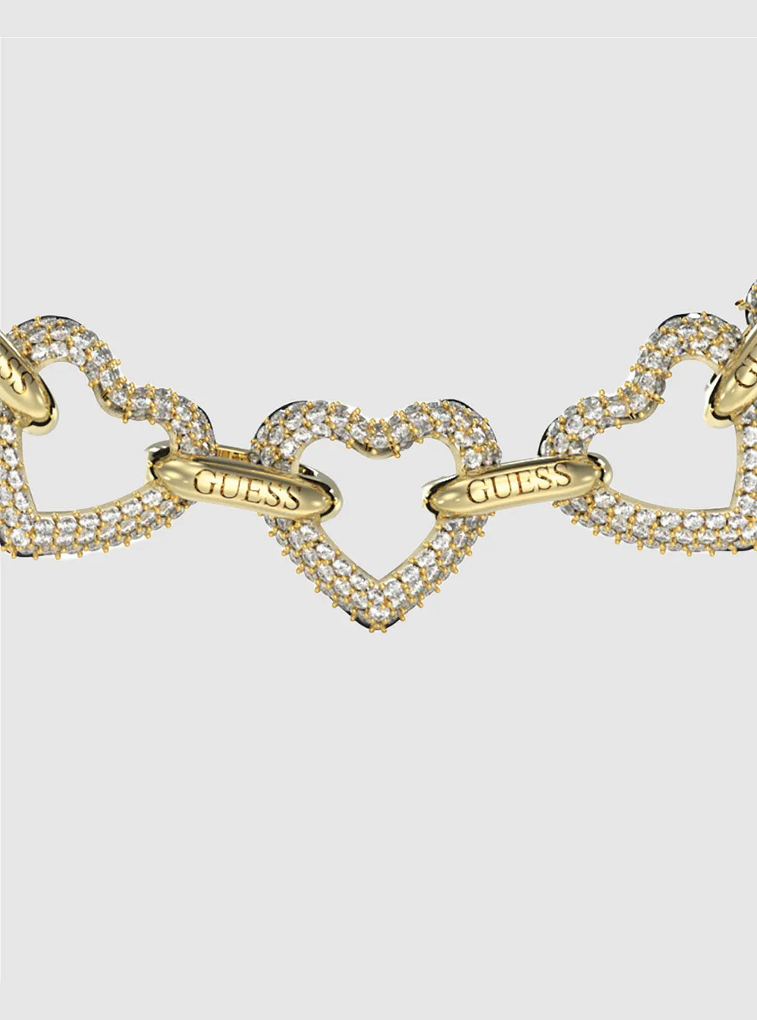 Gold Pave Heart Bracelet