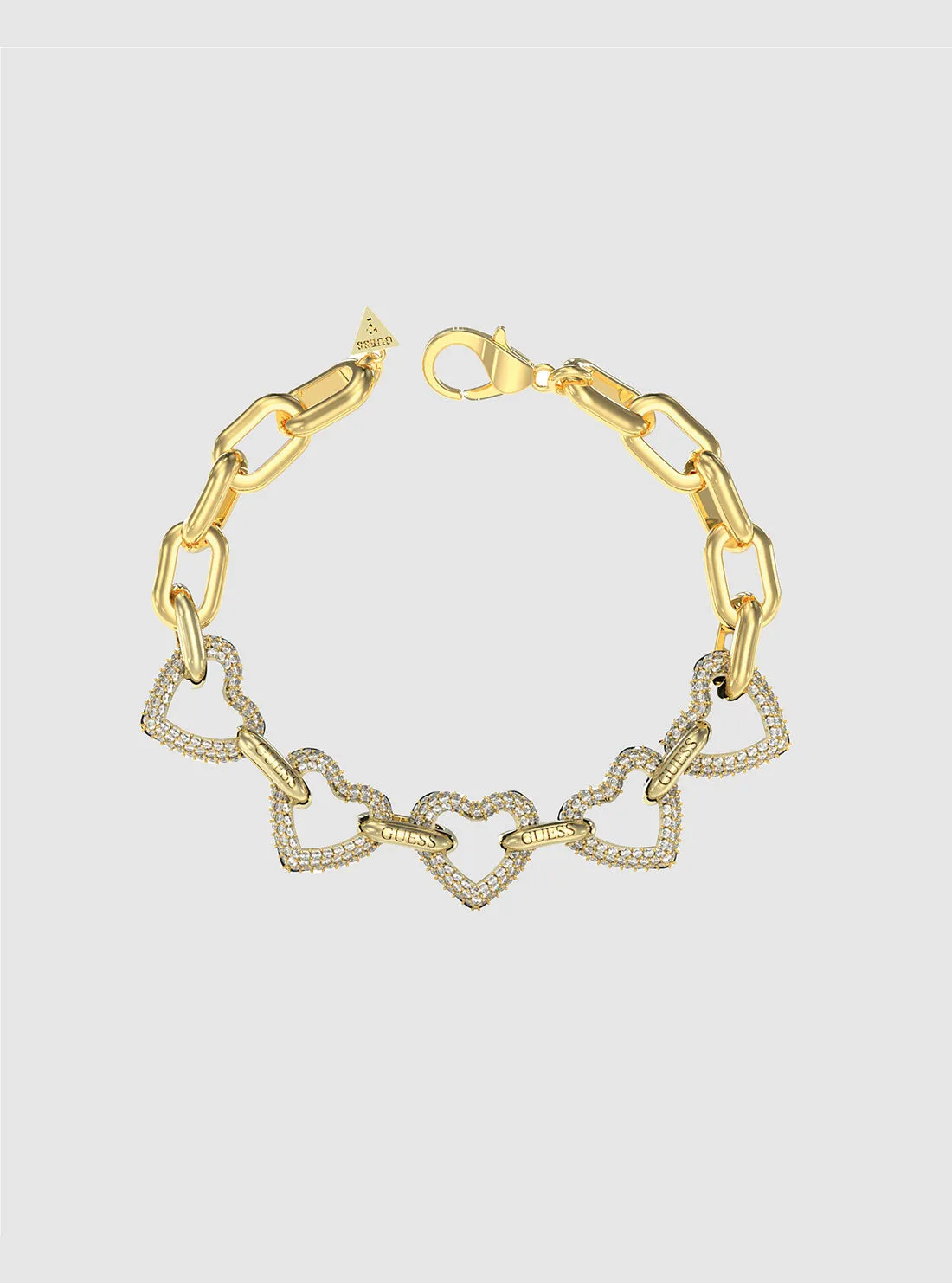 Gold Pave Heart Bracelet