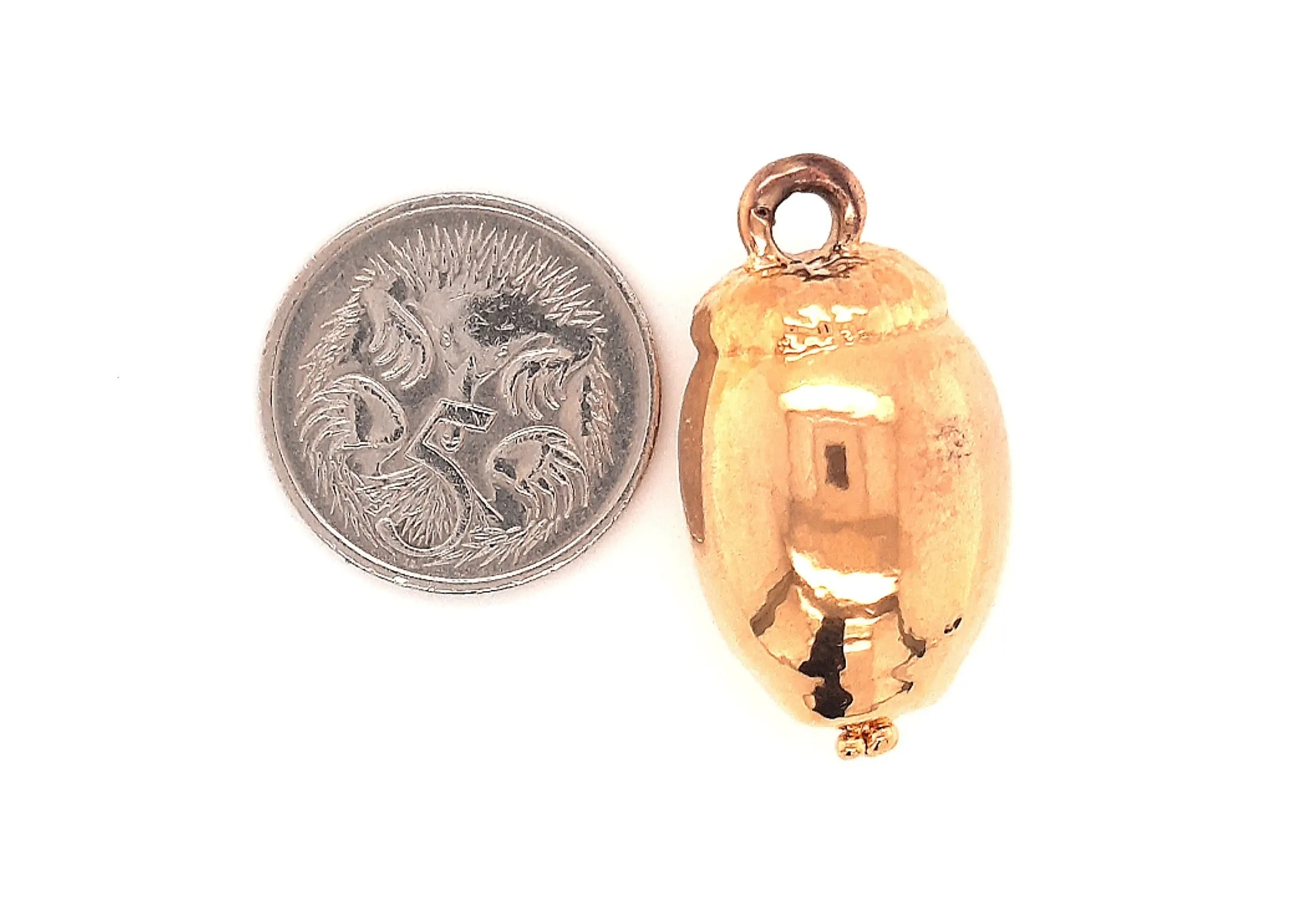 Gold Plated Acorn Charm/Pendant