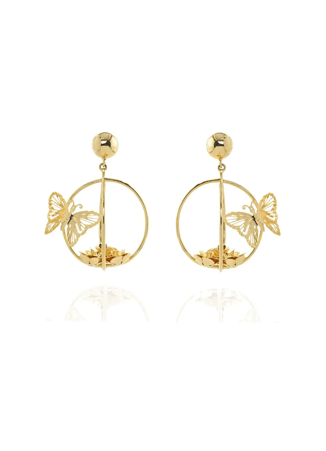 Gold Plated Fly Me High Earrings