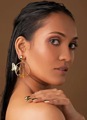 Gold Plated Fly Me High Earrings