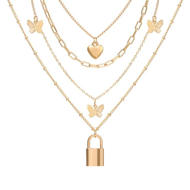 Gold Plated Necklaces Choker for Women,