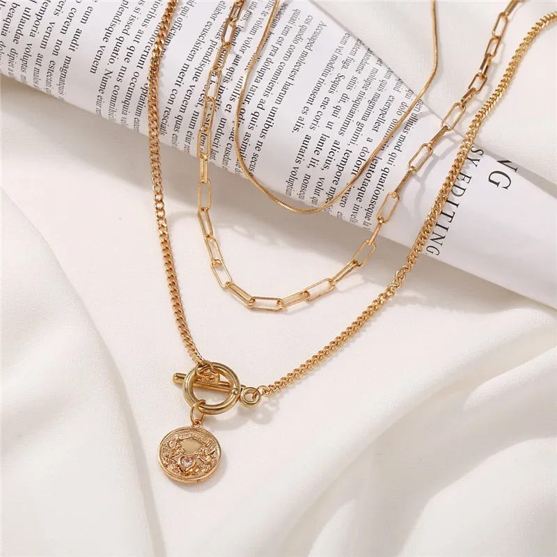 Gold Plated Necklaces Choker for Women,
