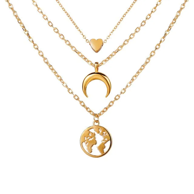 Gold Plated Necklaces Choker for Women,
