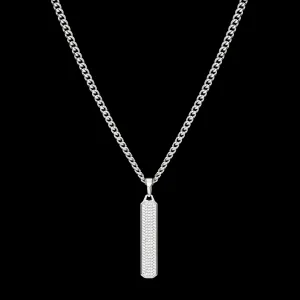 Iced Tag Pendant- Silver RG189S