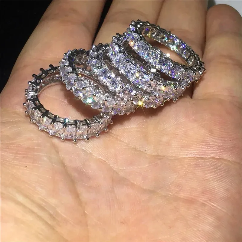 Infinity Stacker Sterling Silver Cubic Zirconia Ring Collection