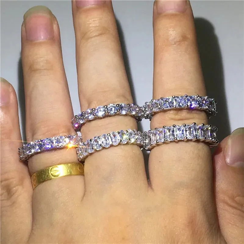 Infinity Stacker Sterling Silver Cubic Zirconia Ring Collection