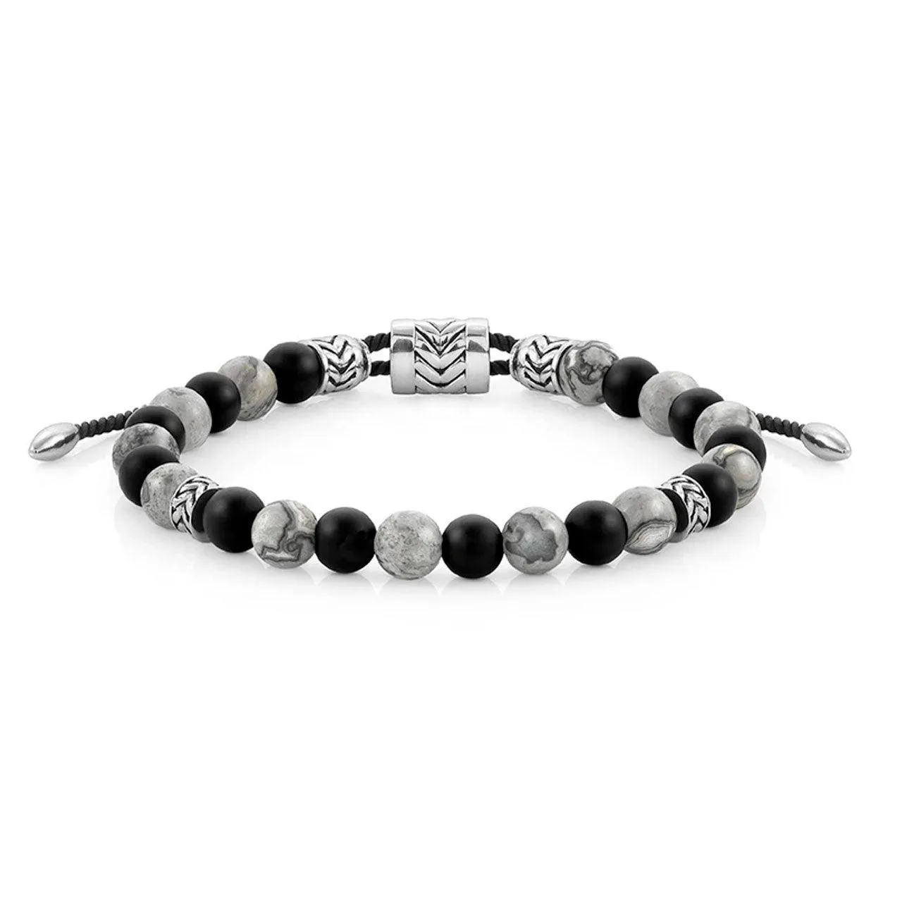 Instinct Bracelet 027916/067 Grey Sodalite & Opaque Onyx