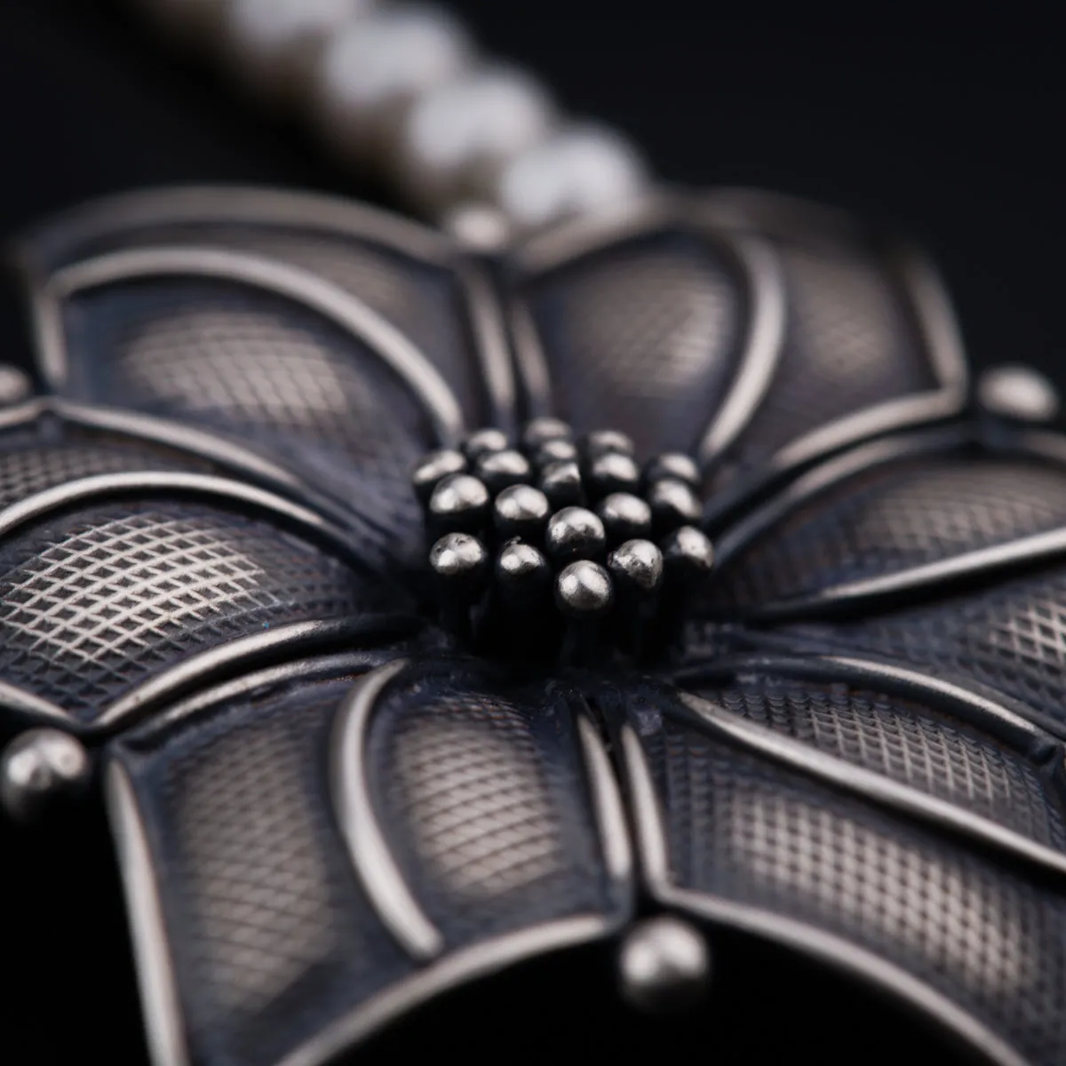 Kusum pearl silver necklace