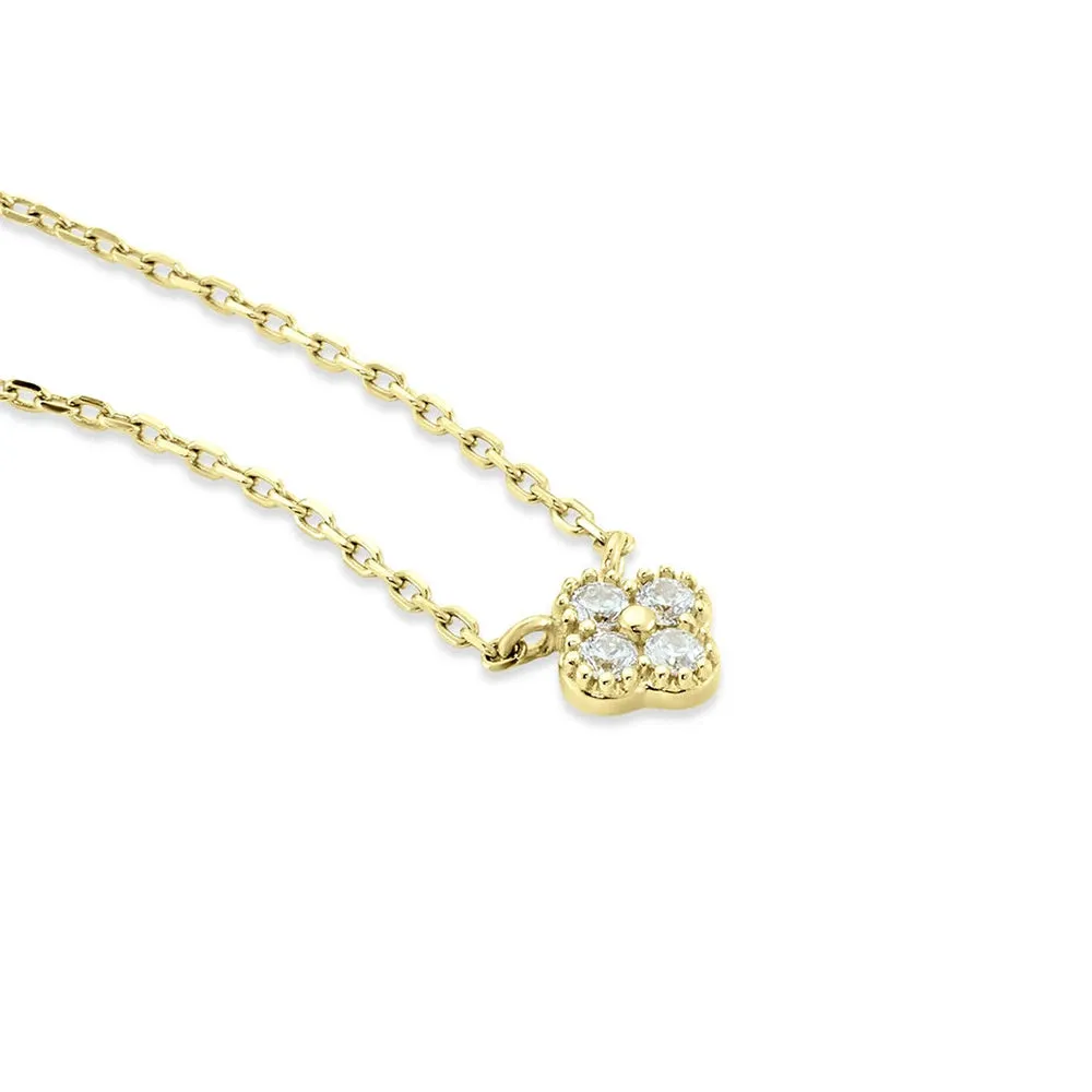 Luxury Dainty 925 Sterling Silver Turquoise Crystals Four Leaf Clover Pendant Necklaces for Women Petal Patter Popular Jewelry
