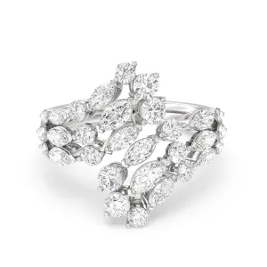 Marquise and Round Bypass Fashion Ring