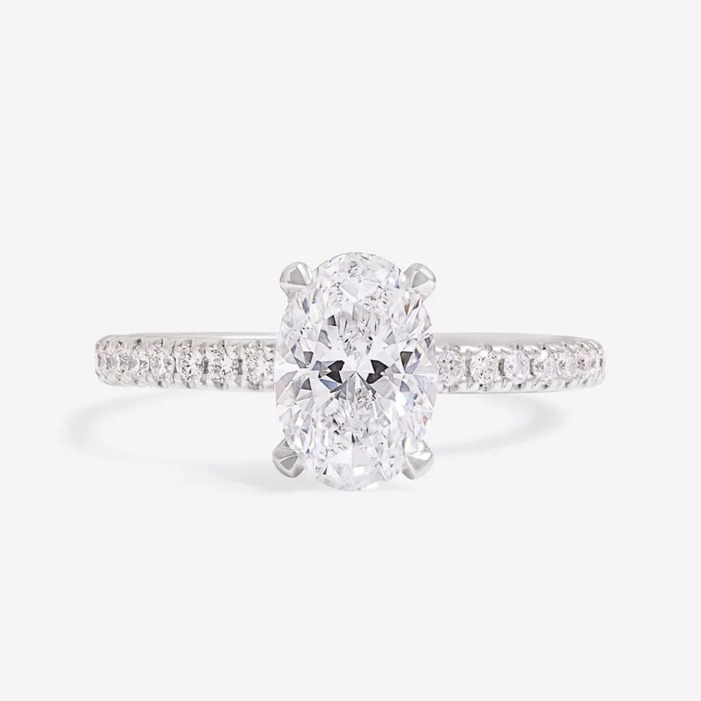 MARVEL | Oval Solitaire Lab Diamond Set in Platinum 1.70ct