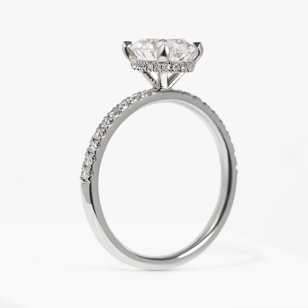 MARVEL | Oval Solitaire Lab Diamond Set in Platinum 1.70ct