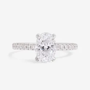 MARVEL | Oval Solitaire Lab Diamond Set in Platinum 1.70ct