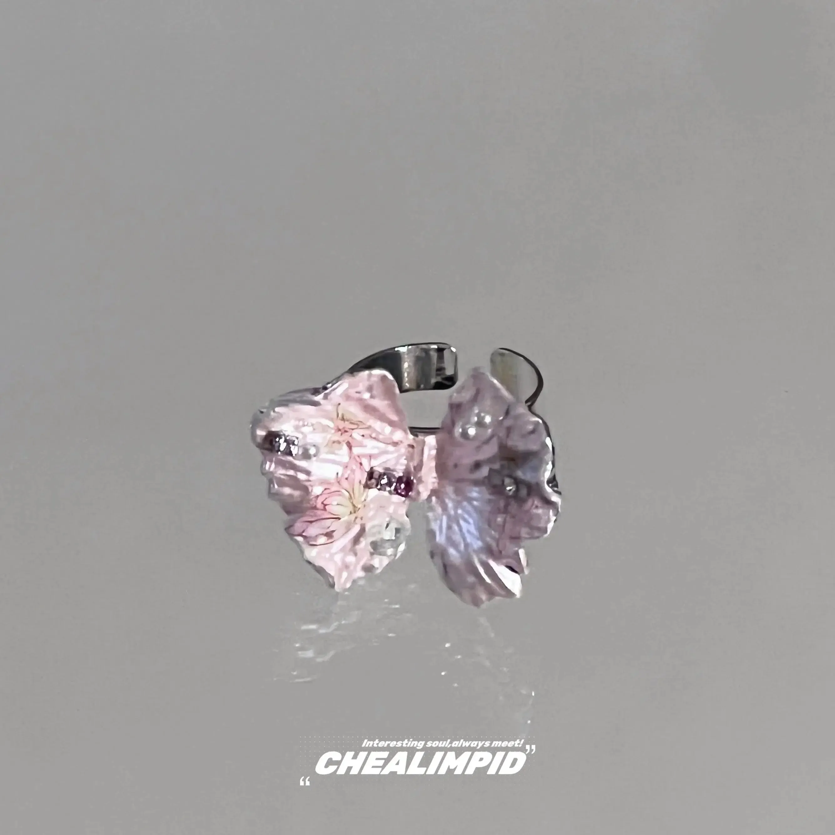 MAYTRENDS  - Elegant Floral Adjustable Rings Set