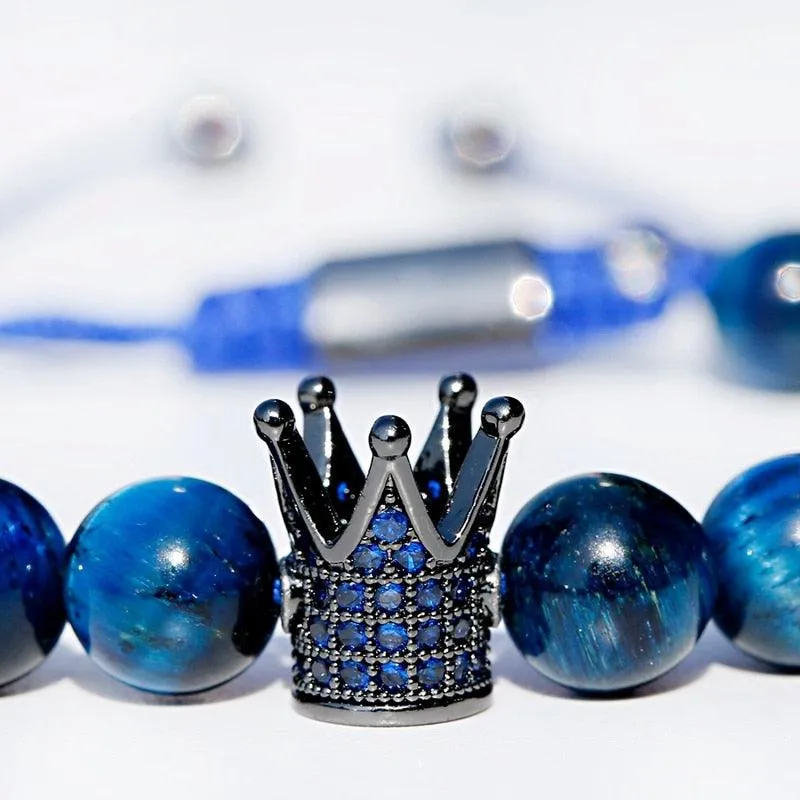Men's Crown Zircon Pave Weaving Bracelet