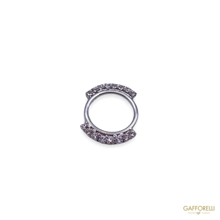 Metal Ring with Rhinestones 3998 - Gafforelli Srl