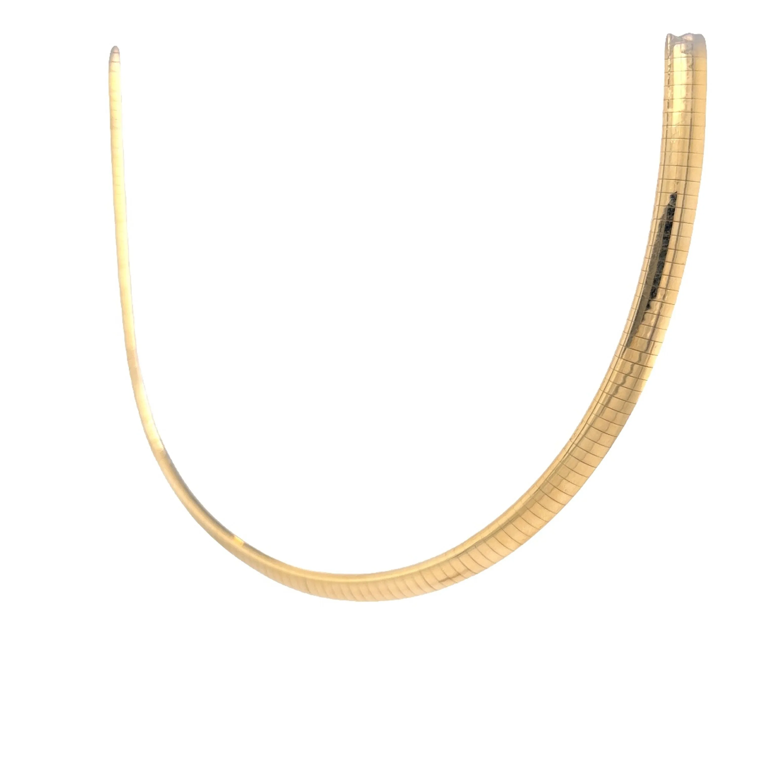 Mid-Century Omega Necklace in 14k Yellow Gold