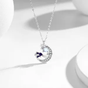 Moon Star Bunny Rabbit Necklace