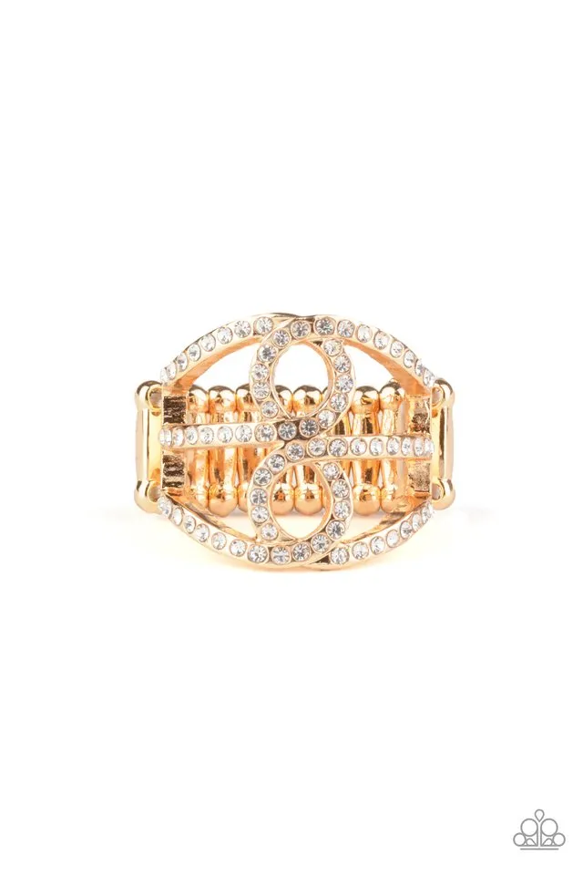 Paparazzi Ring ~ Fabulously Frosted - Gold