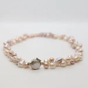 Pink Twin Pearls Necklace