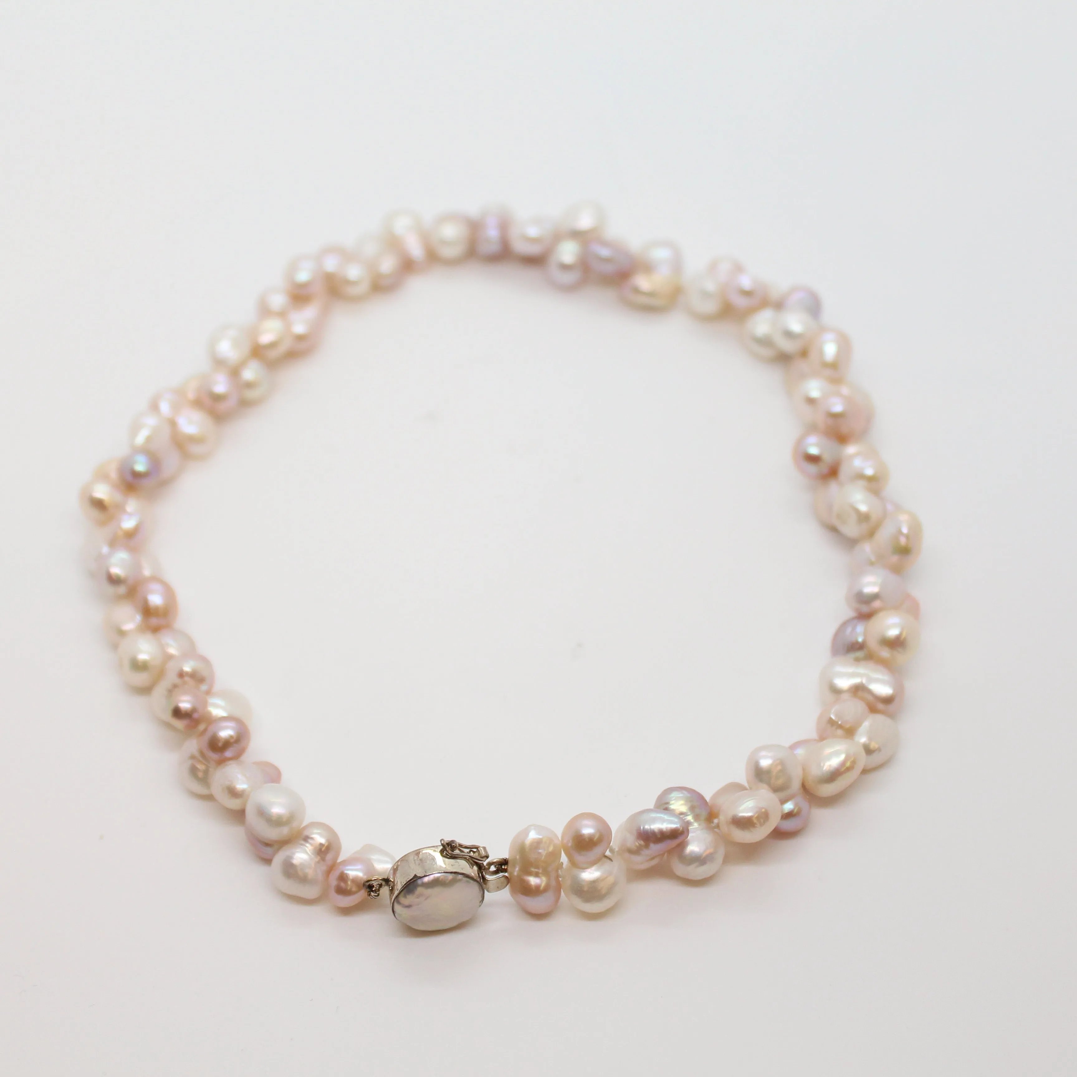 Pink Twin Pearls Necklace