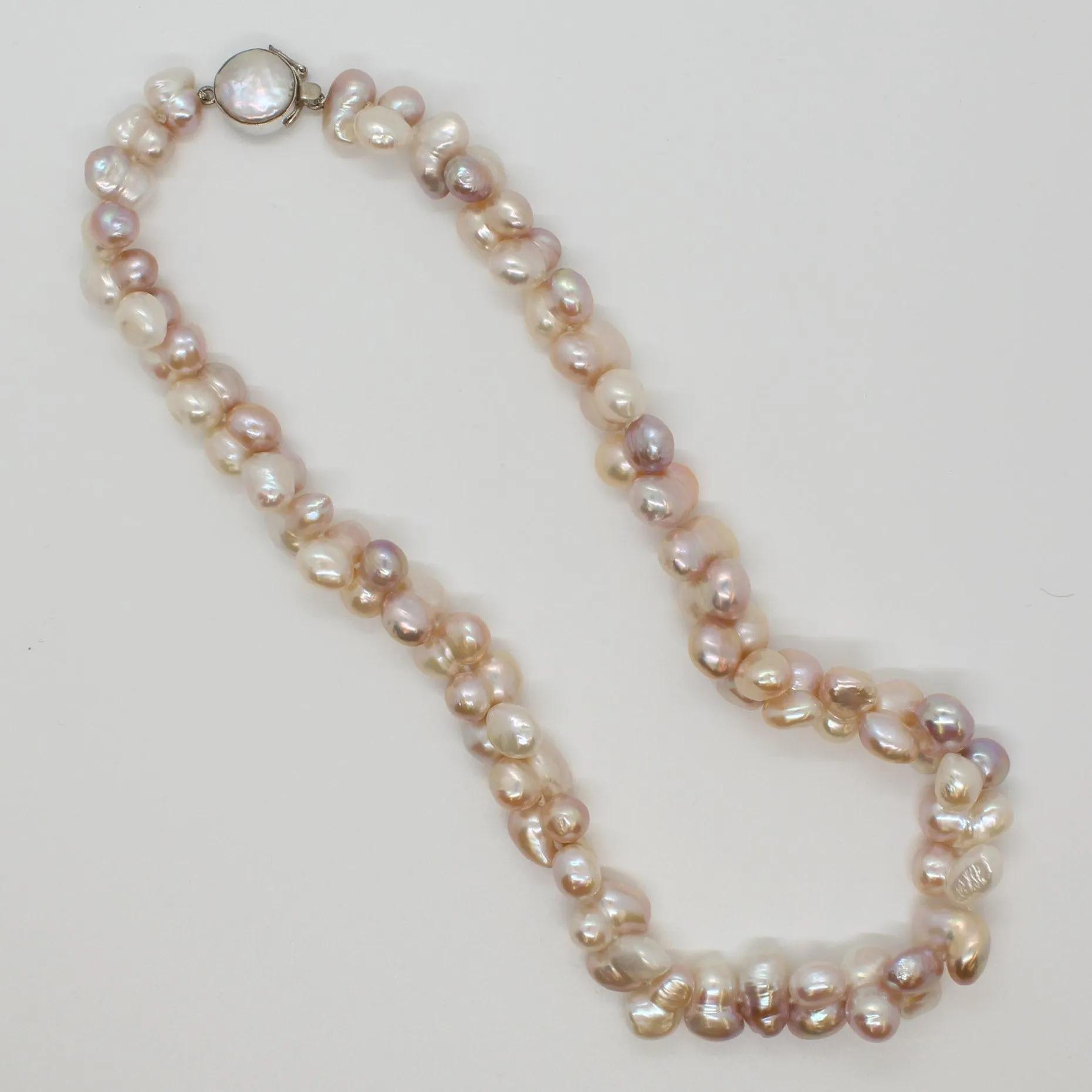 Pink Twin Pearls Necklace