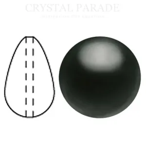 Preciosa Crystal Nacre Pear Drop Pearl Magic Black