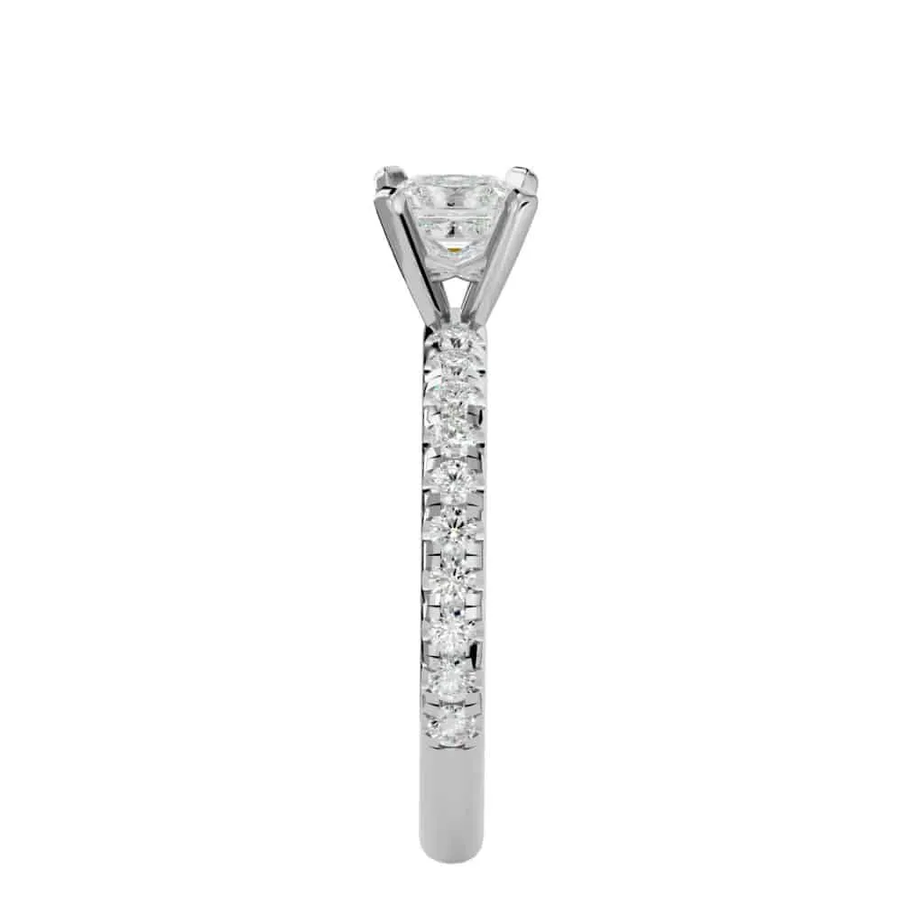 Princess Cut High Set Daimond Engagement Ring Setting