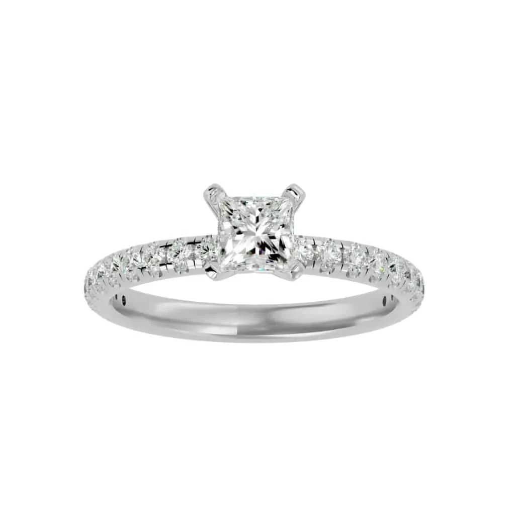 Princess Cut High Set Daimond Engagement Ring Setting
